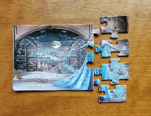 Lembrancinha Personalizada Quebra Cabeça Frozen
