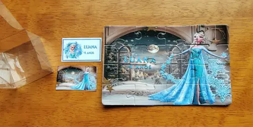 Lembrancinha Personalizada Quebra Cabeça Frozen