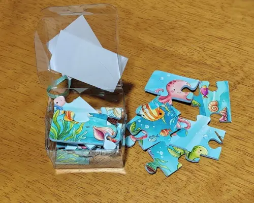 Lembrancinha Personalizada Quebra Cabeça Fundo do Mar
