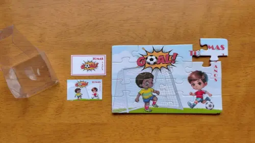 Lembrancinha Personalizada Quebra Cabeça Futebol