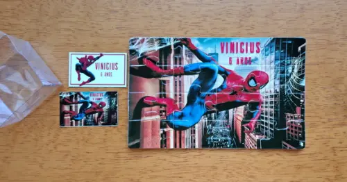 Lembrancinha Personalizada Quebra Cabeça Homem Aranha
