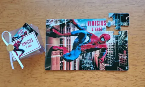 Lembrancinha Personalizada Quebra Cabeça Homem Aranha