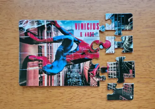 Lembrancinha Personalizada Quebra Cabeça Homem Aranha