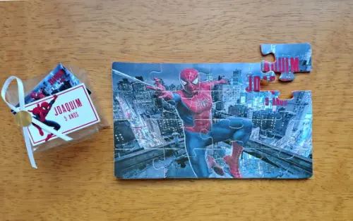 Lembrancinha Personalizada Quebra Cabeça Homem Aranha