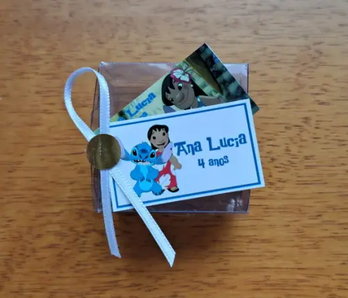 Lembrancinha Personalizada Quebra Cabeça Lilo e Stitch
