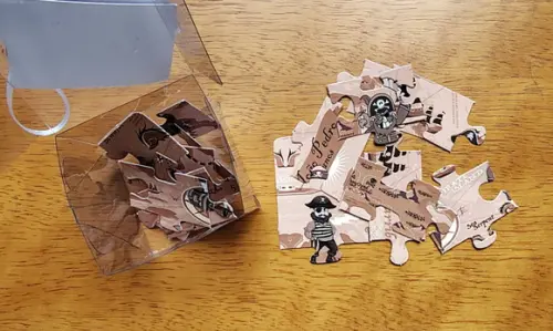 Lembrancinha Personalizada Quebra Cabeça Mapa do Tesouro Piratas