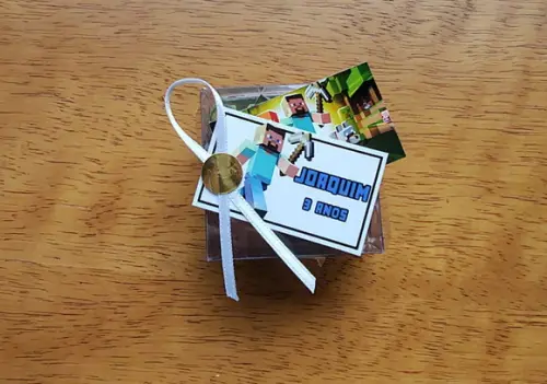 Lembrancinha Personalizada Quebra Cabeça Minecraft