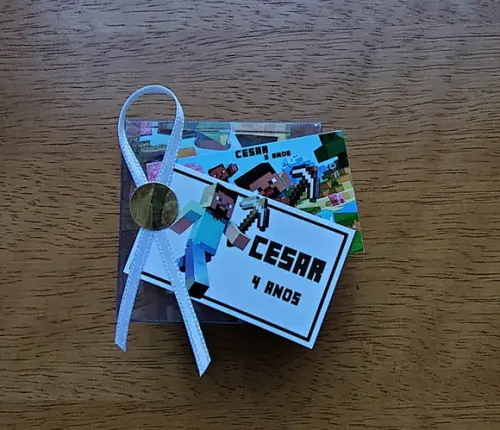 Lembrancinha Personalizada Quebra Cabeça Minecraft