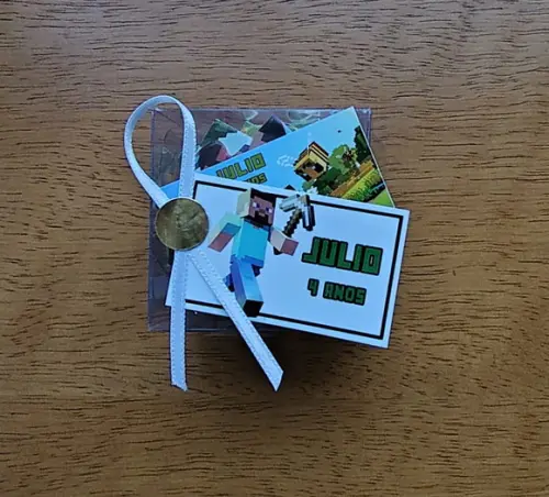 Lembrancinha Personalizada Quebra Cabeça Minecraft