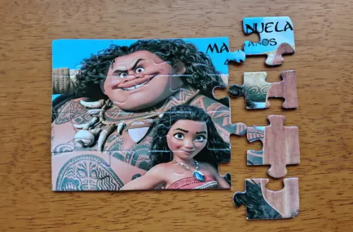 Lembrancinha Personalizada Quebra Cabeça Moana