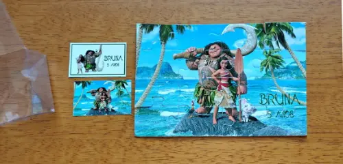 Lembrancinha Personalizada Quebra Cabeça Moana
