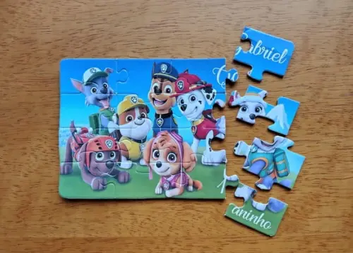 Lembrancinha Personalizada Quebra Cabeça Patrulha Canina