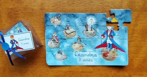 Lembrancinha Personalizada Quebra Cabeça Pequeno Príncipe