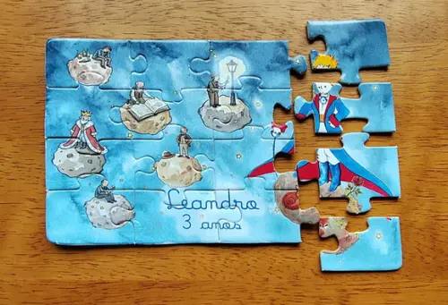 Lembrancinha Personalizada Quebra Cabeça Pequeno Príncipe