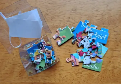 Lembrancinha Personalizada Quebra Cabeça Patrulha Canina