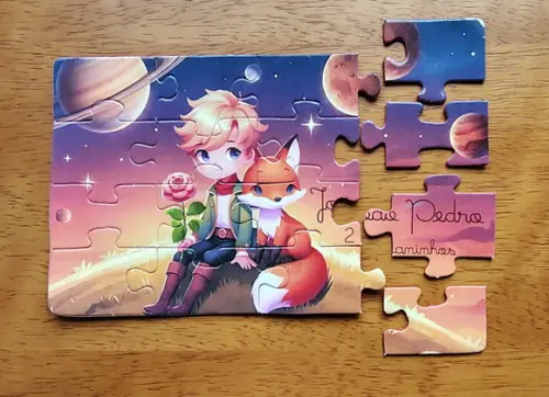 Lembrancinha Personalizada Quebra Cabeça Pequeno Príncipe