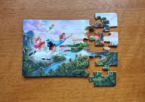 Lembrancinha Personalizada Quebra Cabeça Peter Pan