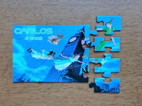 Lembrancinha Personalizada Quebra Cabeça Peter Pan