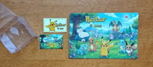 Lembrancinha Personalizada Quebra Cabeça Pokemon