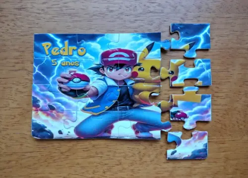 Lembrancinha Personalizada Quebra Cabeça Pokemon