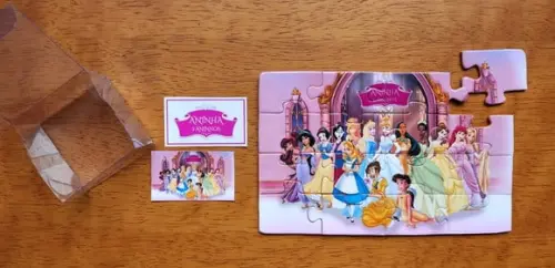 Lembrancinha Personalizada Quebra Cabeça Princesas Disney