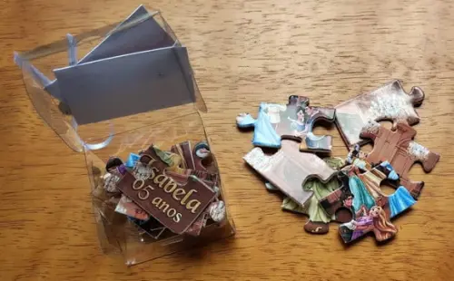 Lembrancinha Personalizada Quebra Cabeça Princesas Disney
