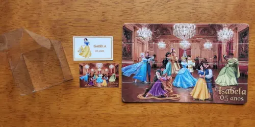 Lembrancinha Personalizada Quebra Cabeça Princesas Disney