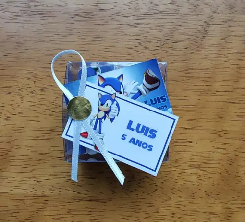 Lembrancinha Personalizada Quebra Cabeça Sonic