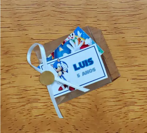 Lembrancinha Personalizada Quebra Cabeça Sonic