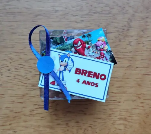 Lembrancinha Personalizada Quebra Cabeça Sonic