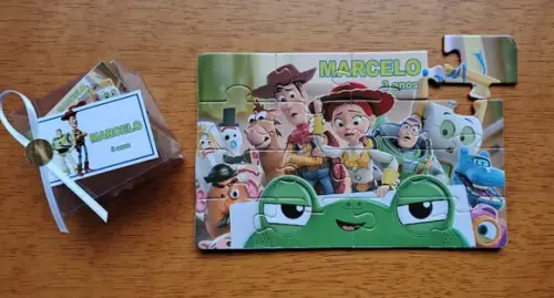 Lembrancinha Personalizada Quebra Cabeça Toy Story