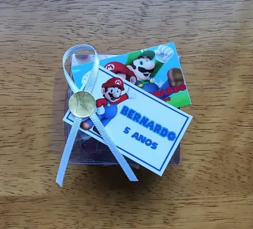 Lembrancinha Personalizada Quebra Cabeça Super Mario.