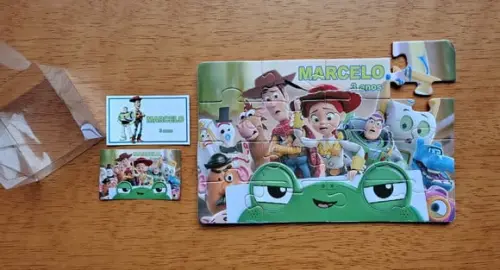 Lembrancinha Personalizada Quebra Cabeça Toy Story