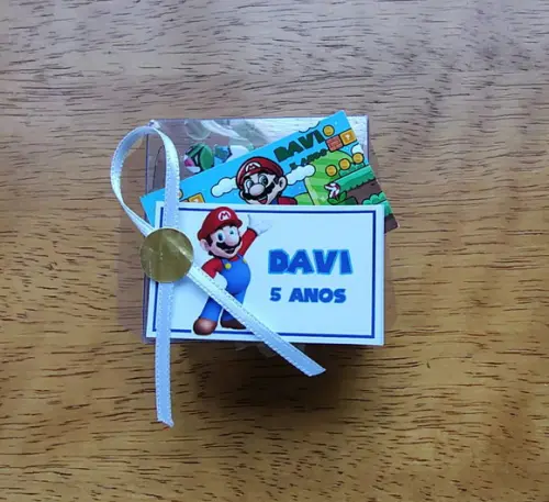Lembrancinha Personalizada Quebra Cabeça Super Mario.