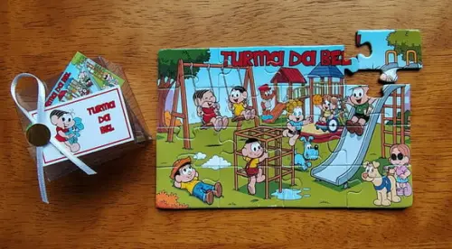 Lembrancinha Personalizada Quebra Cabeça Turma da Mônica