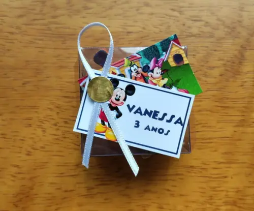 Lembrancinha Personalizada Quebra Cabeça Turma do Mickey