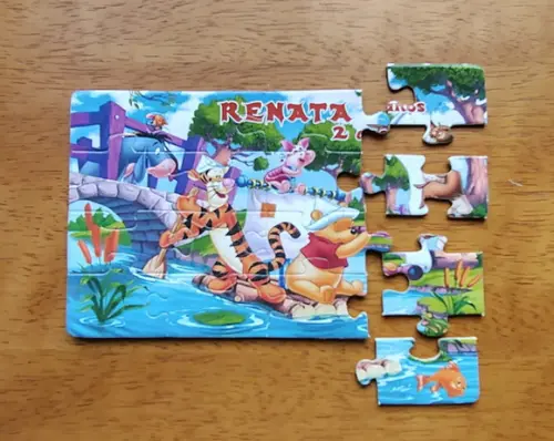 Lembrancinha Personalizada Quebra Cabeça Ursinho Pooh