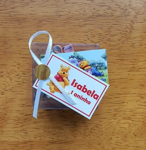 Lembrancinha Personalizada Quebra Cabeça Ursinho Pooh