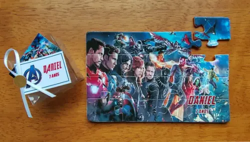 Lembrancinha Personalizada Quebra Cabeça Vingadores