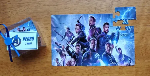 Lembrancinha Personalizada Quebra Cabeça Vingadores