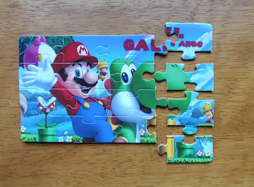 Lembrancinha Personalizada Quebra Cabeça Super Mario