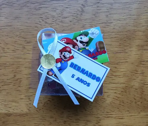 Lembrancinha Personalizada Quebra Cabeça Super Mario