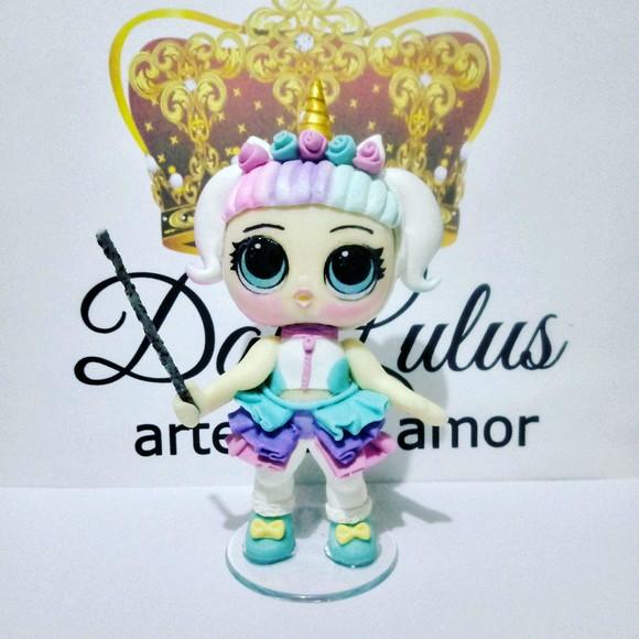 Vela em biscuit unicornio