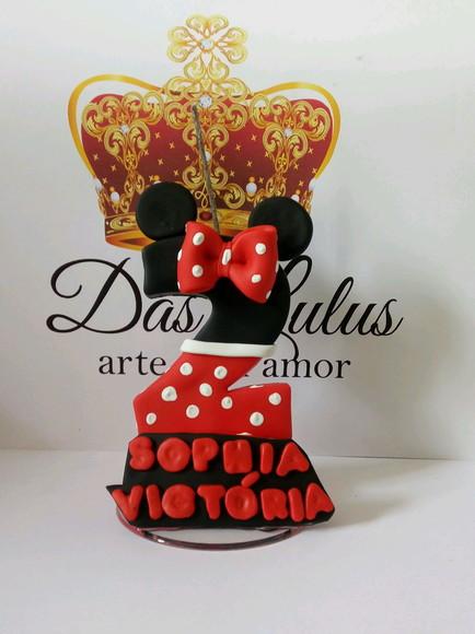 Vela minnie vermelha