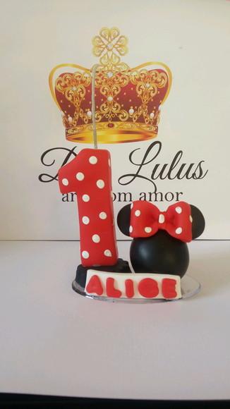 Vela minnie vermelha