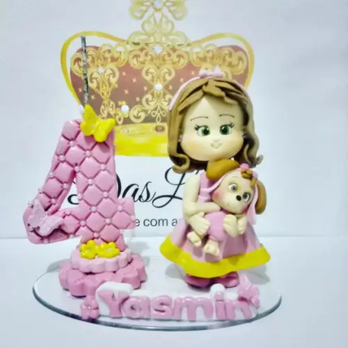 Vela cachorro rosa