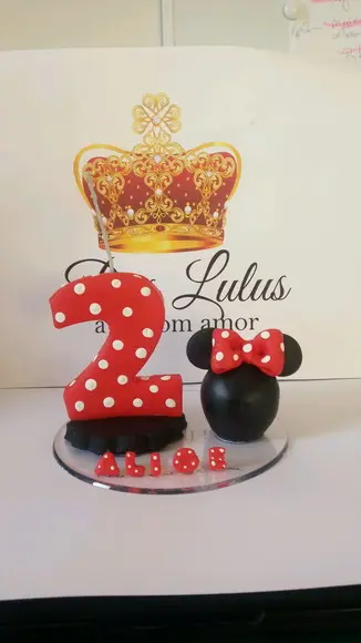 Vela minnie vermelha