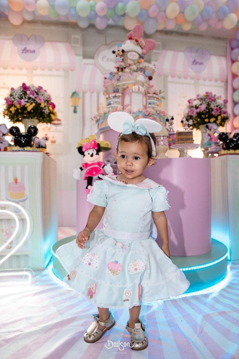 Vestido Infantil Minnie Confeiteira