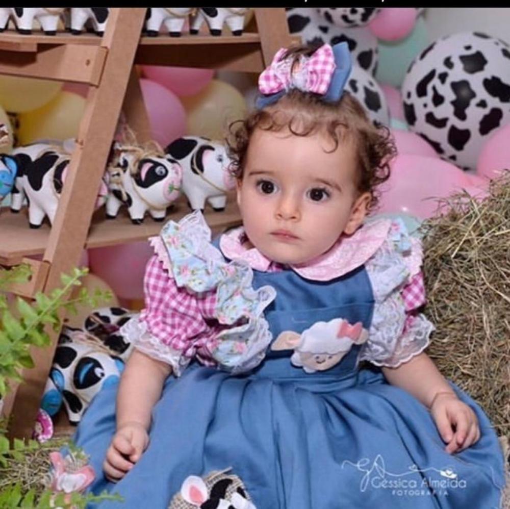 Vestido Fazendinha Rosa + Blusa Body Removível