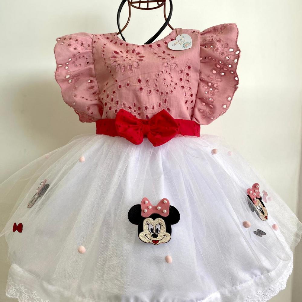Vestido Infantil Minnie Mouse